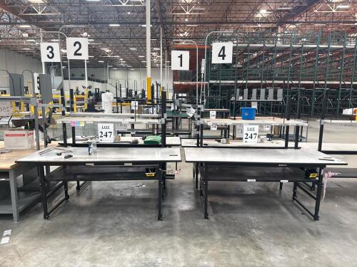 LOT (5) Industrial Packing Workstations , 83"x33" Table