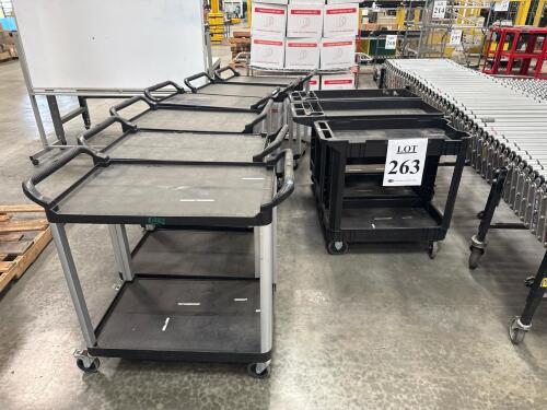 LOT (9) ASST&rsquo;D Utility Cart, 2 Shelves