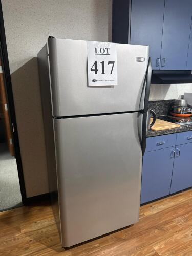 Frigidaire FRT18IL6JM3 Top Freezer Refrigerator, 18.2 cu ft, Stainless and GE MICROWAVE, (LOCATION: 3RD FLOOR) DELAY PICKUP MID OCTOBER)