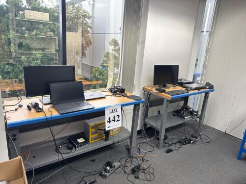 (2) ULINE WorkStations 60&rdquo; x 24&rdquo;, Work Station and Metal Shelf (No Content) (Location: 2nd Floor) delay pickup mid October