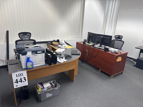 U Shape Desk W/ Office Chair And Office Desk W/ Right Return And Office Chair (No Content) (Location: 2nd Floor) delay pickup mid October