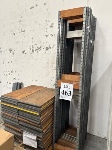(9) Sections of Shelving W/ Wood Trays