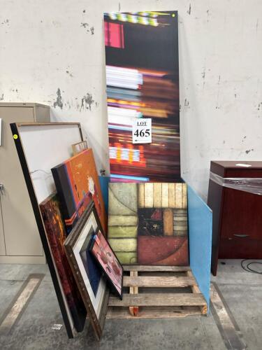 Lot Of Assorted Canvas And Frames