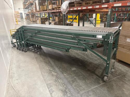 ASHLAND TELESCOPING ROLLER CONVEYOR EXTENDS 42&rsquo; FT, 24&rdquo; WIDTH ROLLERS