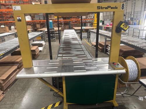 STRAPACK SQ-800 STANDARD AUTOMATIC STRAPPING MACHINE, #8, YEAR:2018, SERIAL: 18014521 118