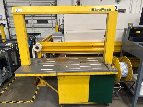 STRAPACK RQ-8 STANDARD AUTOMATIC STRAPPING MACHINE, #2, YEAR:2004 SERIAL: 25818604