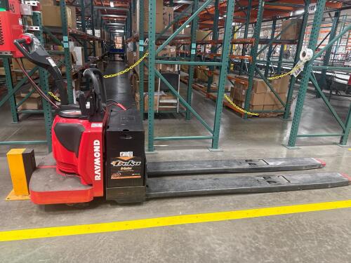 2016 RAYMOND 8410 ELECTRIC END RIDER PALLET JACK, 24V, 8&rsquo;FT FORKS, 6000 LBS MAX, Hrs: 6942, SERIAL: 841-16-31667, UNIT #J48