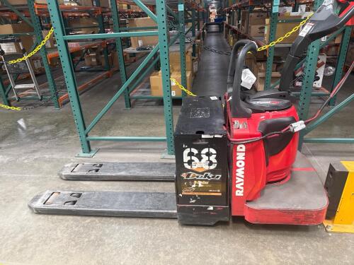 2016 RAYMOND 8410 ELECTRIC END RIDER PALLET JACK, 24V, 4&rsquo;FT FORKS, 6000 LBS MAX, HOURS: 9653, SERIAL: 841-16-31666, UNIT #J49