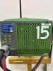 ECO E973C-42 FORKLIFT BATTERY CHARGER WITH METAL STAND, (BUYER NEEDS TO CUT BOLTS)