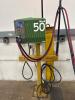 ECO E973C-42 FORKLIFT BATTERY CHARGER WITH METAL STAND, (BUYER NEEDS TO CUT BOLTS)
