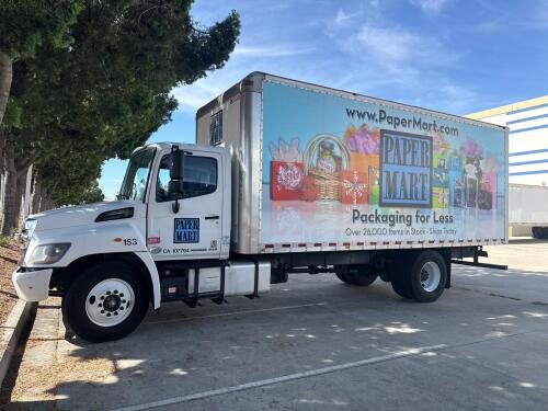 2016 HINO 268A 22&rsquo;FT BOX TRUCK, MILES: 200,717, VIN # 5PVNU8JT4G4S56705, LICENSE PLATE: 72534W1, , DIESEL, UNIT #153