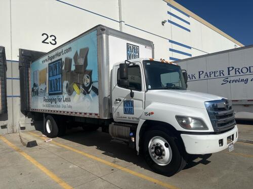 2016 HINO 268A 22&rsquo;FT BOX TRUCK, MILES: 268,203 VIN # 5PVNU8JT8G4S56724, LICENSE PLATE: 99452S2, DIESEL, UNIT #154