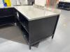 INDUSTRIAL METAL WORK TABLE WITH STAINLESS STEEL TOP, 60&rdquo; x 36&rdquo;, LOCATION: IN ROOM WITH MTEX PRINTER) - 2