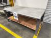 Lot (2) Heavy-Duty Industrial Workbench, Wood Top, Steel Frame, 6&rsquo;FT X 36&rdquo;, LOCATION: IN WAREHOUSE NEXT TO MTEX PRINTER