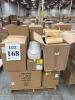 Lot (20) Pallets ASST&rsquo;D: TIN CANS, ROUND CLEAR PVC AND STEEL CANS, RED BASKET BOXES, SILVERl,RED CORRUGATED TUCK TOP BOXES, PINK PREMIUM AUTOMATIC BAKERY BOXES,SHINK BAGS, WHITE STACKABLE DELI BOXES, BLACK GLOSS LUC GIFT BOXES, PERMASEAL, CLEAR PLASTIC TU - 6