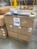 Lot (20) Pallets ASST&rsquo;D: TIN CANS, ROUND CLEAR PVC AND STEEL CANS, RED BASKET BOXES, SILVERl,RED CORRUGATED TUCK TOP BOXES, PINK PREMIUM AUTOMATIC BAKERY BOXES,SHINK BAGS, WHITE STACKABLE DELI BOXES, BLACK GLOSS LUC GIFT BOXES, PERMASEAL, CLEAR PLASTIC TU - 43