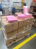 Lot (21) PALLETS OF PINK PREMIUM EASY FOLD BAKERY BOXES, RED HEAVY CARBOARD BASKET TRAYS, ORANGE HI GLOSD GIFT BOXES, PINK/WHITE EASY SETUP PINK STRIP PASTRY BOXES, PINK/WHITE PRW AUTOMATIC PINK STRP CAKE BOXES, HOT PINK GLOSS PARTY BAGS, TWO PIECE DONUT - 2