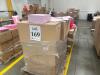 Lot (21) PALLETS OF PINK PREMIUM EASY FOLD BAKERY BOXES, RED HEAVY CARBOARD BASKET TRAYS, ORANGE HI GLOSD GIFT BOXES, PINK/WHITE EASY SETUP PINK STRIP PASTRY BOXES, PINK/WHITE PRW AUTOMATIC PINK STRP CAKE BOXES, HOT PINK GLOSS PARTY BAGS, TWO PIECE DONUT - 8
