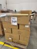 Lot (21) PALLETS OF PINK PREMIUM EASY FOLD BAKERY BOXES, RED HEAVY CARBOARD BASKET TRAYS, ORANGE HI GLOSD GIFT BOXES, PINK/WHITE EASY SETUP PINK STRIP PASTRY BOXES, PINK/WHITE PRW AUTOMATIC PINK STRP CAKE BOXES, HOT PINK GLOSS PARTY BAGS, TWO PIECE DONUT - 23