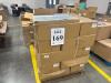 Lot (21) PALLETS OF PINK PREMIUM EASY FOLD BAKERY BOXES, RED HEAVY CARBOARD BASKET TRAYS, ORANGE HI GLOSD GIFT BOXES, PINK/WHITE EASY SETUP PINK STRIP PASTRY BOXES, PINK/WHITE PRW AUTOMATIC PINK STRP CAKE BOXES, HOT PINK GLOSS PARTY BAGS, TWO PIECE DONUT - 48