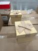 (10) Pallets Of Assorted Content Tin Cans, Gift Boxes, Red Lux Gift Box, 22in x 28in Dome Shrink Bag, Red Dot Gable Box 9in x 6in x 6in, Jewelry Box, Clear Pet Container W/ Metal Tab 2in x 4in, White Lux Gift Box 6in x 6in x 6in, Red Heavy Wall Guft Box, - 6