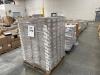 (8) PALLETS OF ASSORTED CONTENT 8 in. X 8 in. X 3-1/2 in. CHOCOLATE PINSTRIPE KRAFT TINT GIFT BOX 13-1/8 in. X 11-3/8 in. X 1-1/2 in. PINE 4 COMPARTMENT RECT WOOD TR 8-7/8 in. X 9-7/8 in. X 7/8 in. MATTE WHITE 12 MINI COUNT CUPCAKE INSERT 8-7/8 in. X 6-
