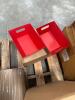 (8) PALLETS OF ASSORTED CONTENT 6 in. X 4 in. X 4 in. KRAFT PINSTRIPE GABLE BOX 10 in. X 10 in. WHITE LUX FLD-UP GIFT BX LID DESCRIPTION: 9" x 9"x 3" WHITE CAKE BOX DESCRIPTION:10" X 10" X 4" WHITE CAKE BOX 8 in. X 8 in. X 3-1/2 in. CHOCOLATE PINSTRIPE K - 5