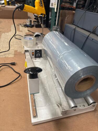 Manual Shrink Wrap System with Heat Gun, 18" Seal, 120V, TYPE: AIE-2018