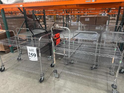 LOT (7) WIRE CARTS