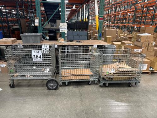 LOT (4) Wire Mesh Utility Carts