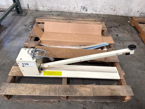AIE-600T2 24" Extra Long Hand Impulse Sealer, 115V, 850W WITH EXTRA PART, (UNIT IS NOT HEATING)