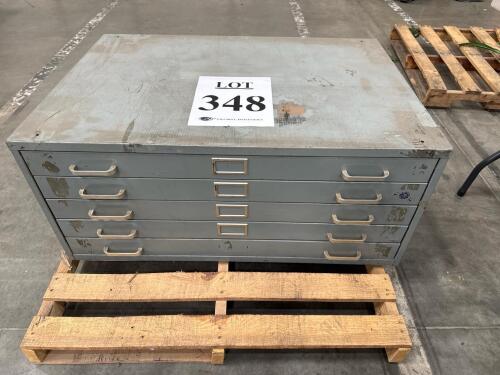 5-Drawer Metal Flat File Cabinet