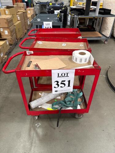 (3) Metal Warehouse Carts