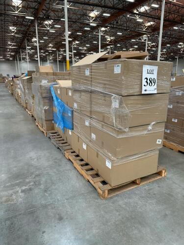 (29) Pallets of Assorted Content; Box Lid(Black, Kraft) , Basket Box(Pink, Yellow) , Tuck Top Box, Bakery Box, Scallop Box(White, Pink, Gable Box(Purple), Gift Box Bottoms(Red,Kraft, Gloss White), Gift Box(Gloss White, Silver, Gloss Red), Box with Ribbon,
