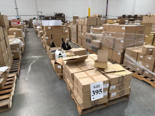 (13) Pallets Of Assorted Content Gift Box, Stretch Film, Deli Box, Gidt Box, Clear Single Sided ClamShells, Tim Cans, Deco Mesh, Basket Box, Paper Doilies