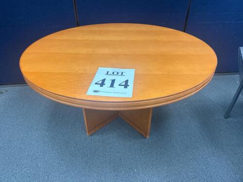 54&rdquo; ROUND WOODEN CONFERENCE TABLE, (LOCATION: MAIN FLOOR)