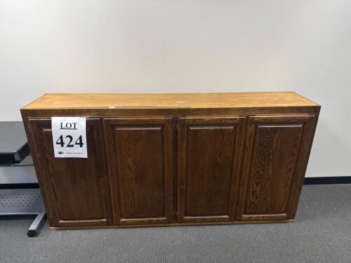Credenza 79&rdquo; x 15&rdquo; x 39&rdquo;, (2) Wood File Cabints, Book Shelf (Location: 2nd Floor)