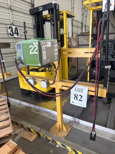 ECO E973C-42 FORKLIFT BATTERY CHARGER WITH METAL STAND LOCATION: BY DOOR 34