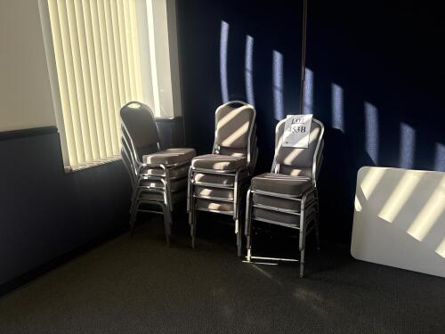 Office Furniture and Decor Stacking Chairs, FOLDING Table, Whiteboard, and Art, LOCATION: 1st floor conference room)