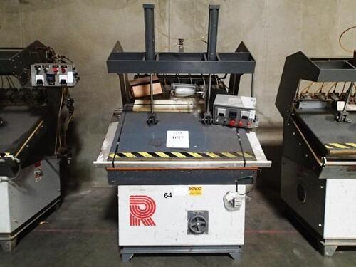 ROSENQUIST&nbsp;MODEL EG400A HIGH&nbsp;FREQUENCY SLANT BED EDGE&nbsp;GLUER, S/N: 6001185, 440 VOLTS, 3 PHASE, 19 AMP<br />