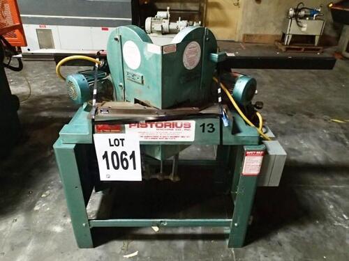 PISTORIUS&nbsp;MODEL MN-200 DOUBLE MITER CUT-OFF SAW, S/N: 86998<br />