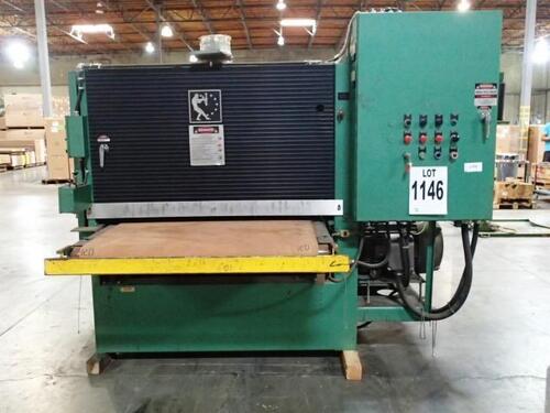 TIMESAVER&nbsp;MODEL 252-2 TWO HEAD BELT SANDER,&nbsp;S/N: 19910T, 52" CAPACITY<br />