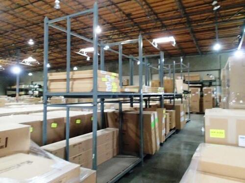 (9) STACKABLE RACKS &amp; (1) ROLLING CART,&nbsp;46 x 82 INCH<br />