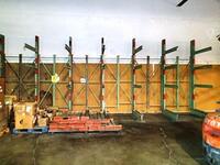 POLAND CANTILEVER RACKS, 8 SECTION 12H FT 4 FT ARMS/ 9 UPRIGHTS / 47 ARMS
