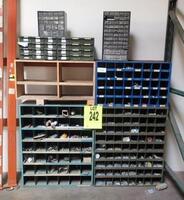 ASSORTED STORAGE BIN UNITS AND SMALL PARTS CABINETS