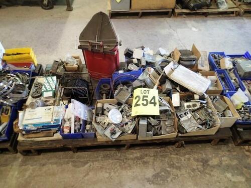 ASSORTED ELCTRIC BRAKERS, FUSES, SPRINGS, SWITCHES & FITTING (4 PALLETS)