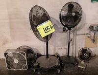 5 ASSORTED FANS