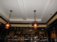 (2) HANGING LIGHTS + (15) DUCK PROPS + (2) HANGING FISHERMAN WALL COLLECTION - (LOCATION: 2ND FLOOR SIDE BAR)