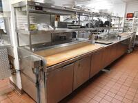 STAINLESS STEEL REFRIGERATED PREP STATION W/ WARMER (STATION SIZE: 16 FT X 4.5 FT) - (LOCATION: 2ND FLOOR KITCHEN)