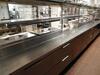 STAINLESS STEEL REFRIGERATED PREP STATION W/ FOOD & PLATER WARMER, (3) SINKS & W/ 2 SHELVES (STATION SIZE: 32 FT X 4.5 FT) - (LOCATION: 2ND FLOOR KITCHEN) - 5